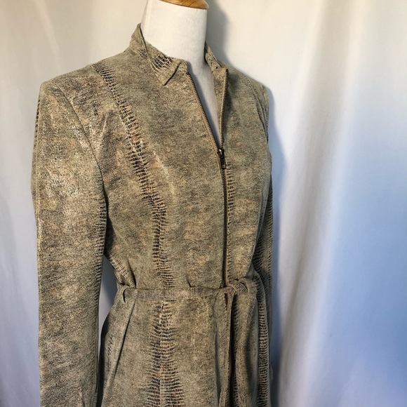 Lucid, Ltd. Leather Reptile Trench Coat - Picture 12 of 16